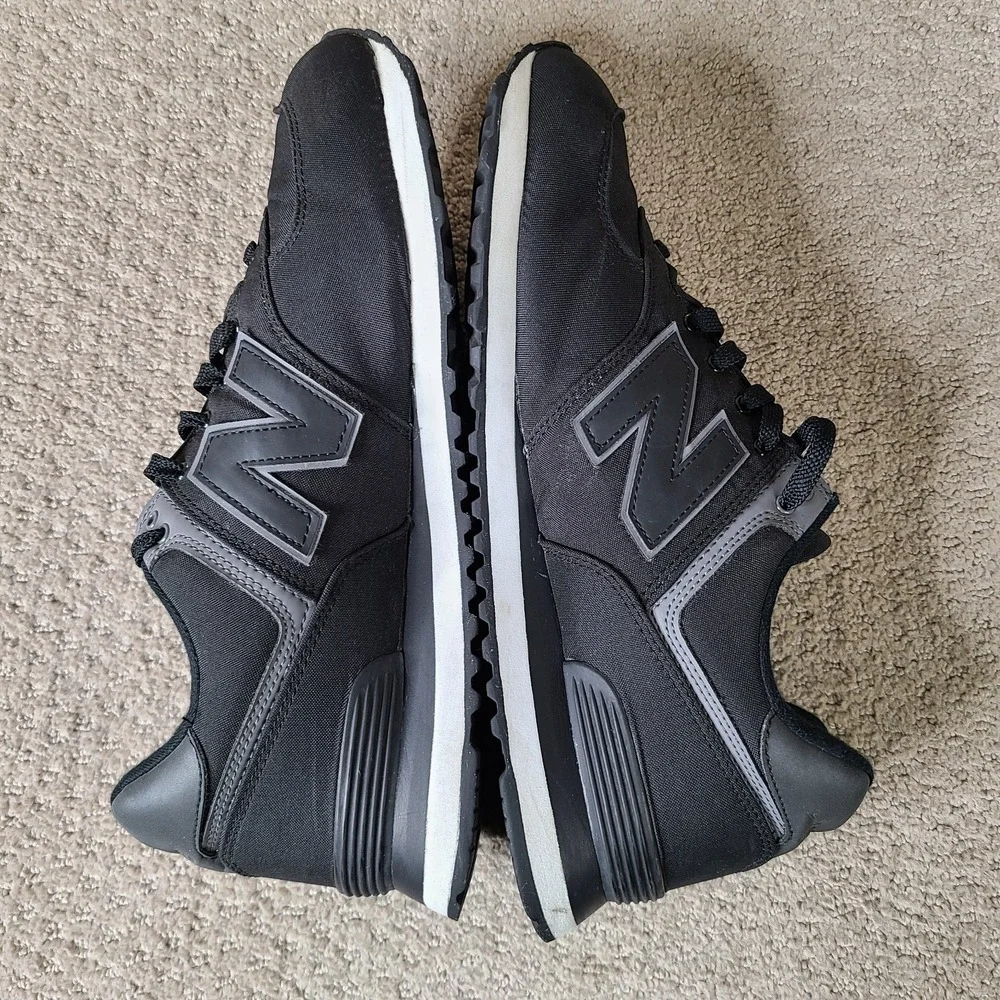 New Balance 574 Premium Classics Mens 11.5 D Black Silver Running Shoes ML574JJ2